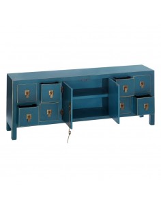 Aparador Oriental 8 cajones SHIAN 130 X 24, madera azul y... 2