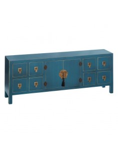 Aparador Oriental 8 cajones SHIAN 130 X 24, madera azul y...