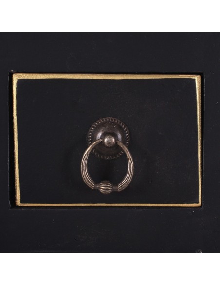 Consola Oriental SHIAN 95 x 26, 4 puertas y 3 cajones, negro y dorado.