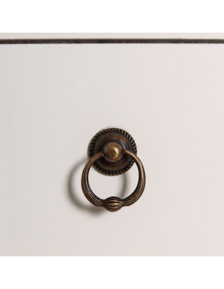 Consola SHIAN Oriental 95 x 26, 4 portas e 3 gavetas, branco e dourada.