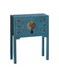 Consola SHIAN Oriental 63 x 26, azul, 2 portas e 6 gavetas