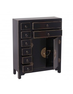 Aparador Oriental SHIAN 73 x 26, negro. 8 cajones y 2... 2