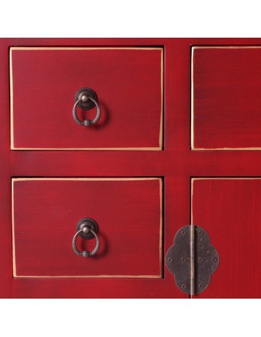 Aparador Oriental SHIAN 73 x 26, rojo. 8...