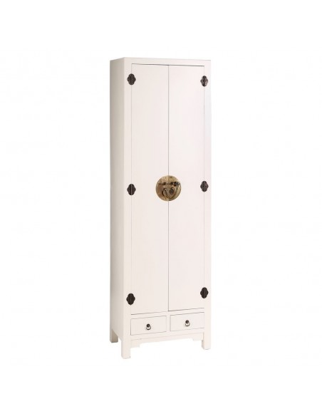 Armario Oriental SHIAN 55 x 185, BLANCO. 2 puertas y 2 cajones
