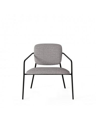 Butaca de diseño retro VALETA, tapizado Lemur y...