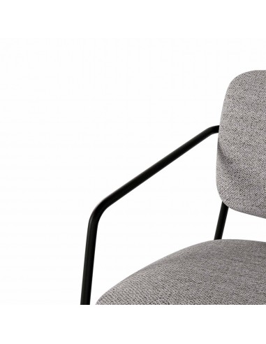 Butaca de diseño retro VALETA, tapizado Lemur y...