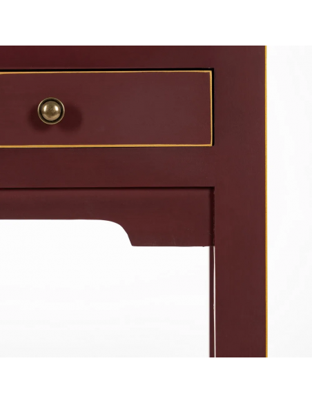 Consola de design HANZO Oriental 85 x 26, cor teja e 6 gavetas.