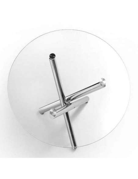 Mesa redonda 110 Spectra, vidro, cromado Mesa redonda 110 Spectra, vidro, cromado