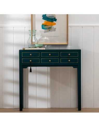 Consola de diseño Oriental HANZO 85 x 26, azul...