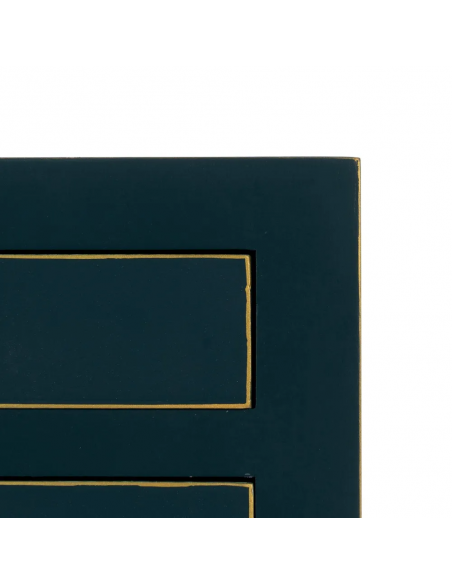 Consola de design HANZO Oriental 63 x 26, azul e 4 gavetas.