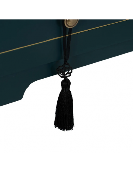 Consola de diseño Oriental HANZO 63 x 26, azul y 4 cajones.