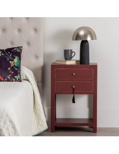 Mesita de diseño Oriental HANZO 45 x 30, teja, 2 cajónes. 2