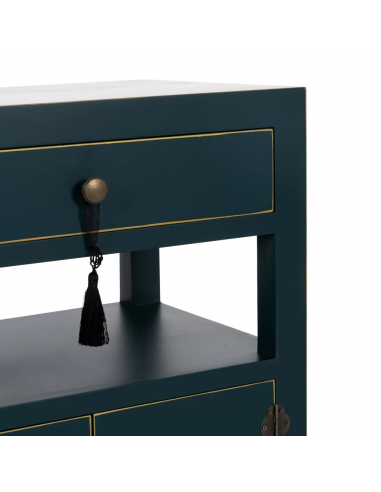 Mesa de diseño Oriental MING 50 x 40, azul, 1...