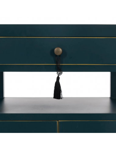 Mesa de diseño Oriental MING 50 x 40, azul, 1...