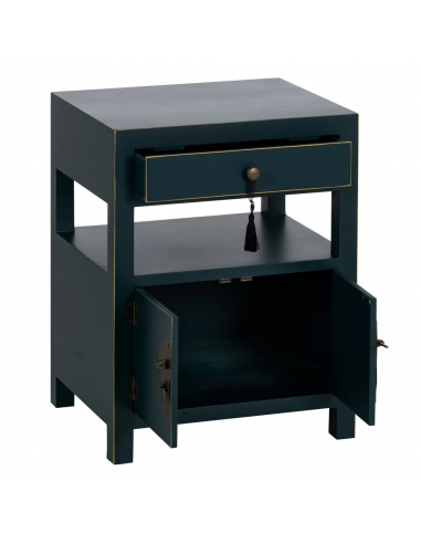 Mesa de diseño Oriental MING 50 x 40, azul, 1...