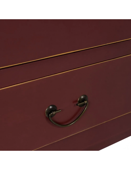 Armário Oriental MING 100 x 160, teja, 1 porta e 2 gavetas.