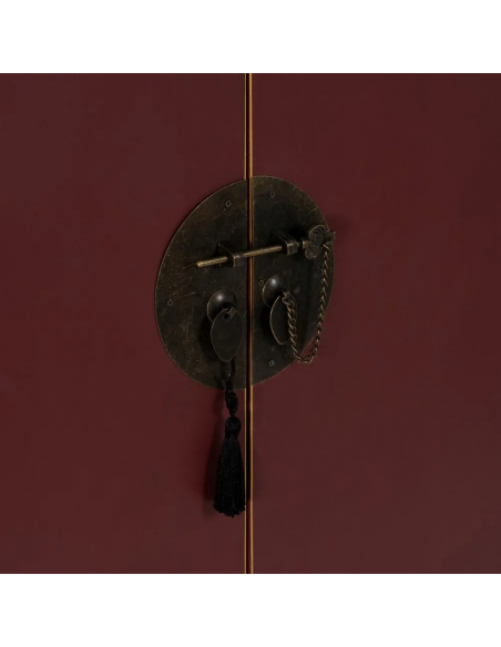 Armario Oriental MING 100 x 160, teja, 1 puerta y 2 cajones.