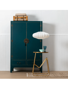 Armario Oriental MING 100 x 160, azul, 1 puerta y 2 cajones. 2