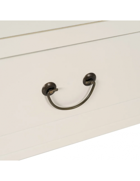 Armário Oriental MING 100 x 160, branco, 1 porta e 2 gavetas.