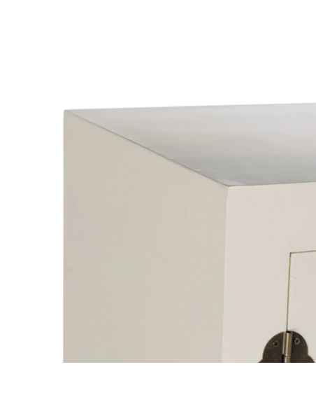 Armário Oriental MING 100 x 160, branco, 1 porta e 2 gavetas.