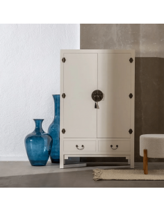 Armário Oriental MING 100 x 160, branco, 1 porta e 2... 2