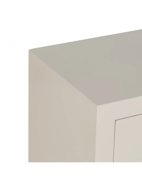 Consola de design HANZO Oriental 63 x 26, branco e 4 gavetas.