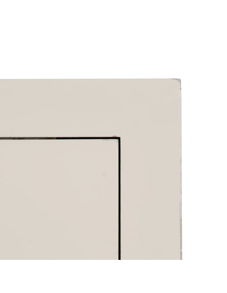 Mesa de cabeceira HANZO design oriental 45 x 30,branco, 2 gavetas.