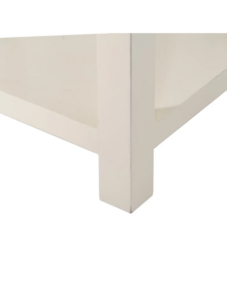 Mesa de cabeceira HANZO design oriental 45 x 30,branco, 2 gavetas.
