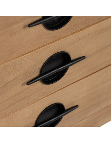 Aparador Japandi AIKO 9 gavetas, madeira e...