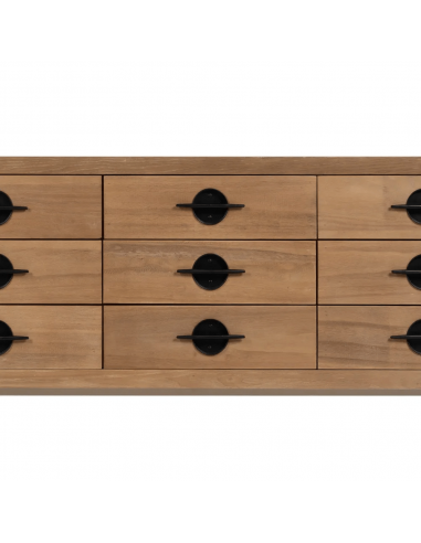 Aparador Japandi AIKO, 9 cajones, madera y...