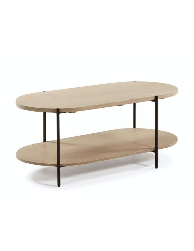 PALMIA Mesa centro 110x55 metal madera mango