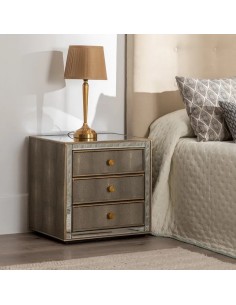 Mesita de noche Shabby Chic CHLOE 51 x 41 cristal... 2