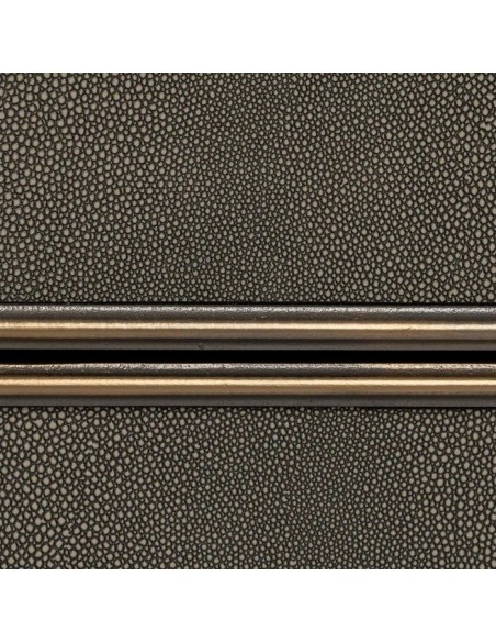 Mesa de cabeceira Shabby Chic CHLOE 51 x 41 vidro espelhado e cinza prateado