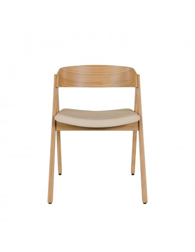 Silla nórdica Lazuli, tela, roble