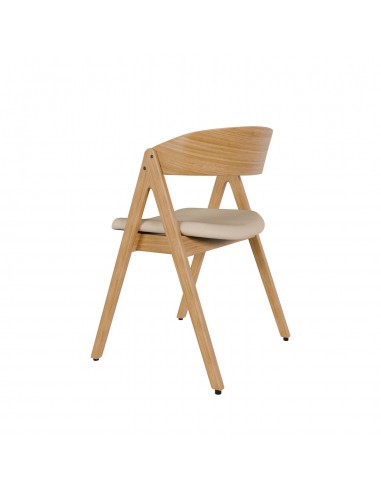 Silla nórdica Lazuli, tela, roble