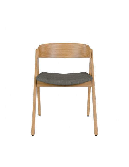 Silla nórdica Lazuli, tela, roble