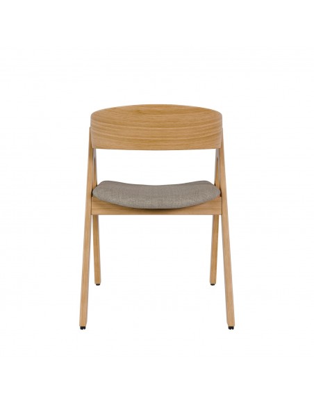 Cadeira nórdica Lazuli, tela, carvalho