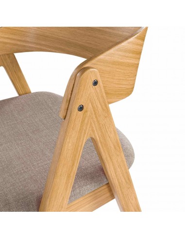 Silla nórdica Lazuli, tela, roble
