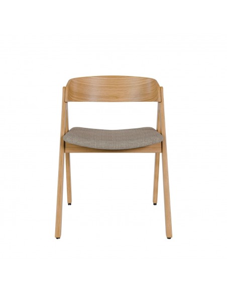 Silla nórdica Lazuli, tela, roble