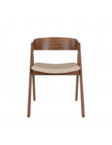 Cadeira nórdica Lazuli, tela, nogueira