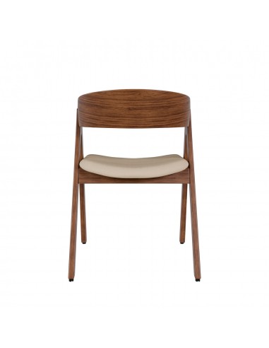 Cadeira nórdica Lazuli, tela, nogueira