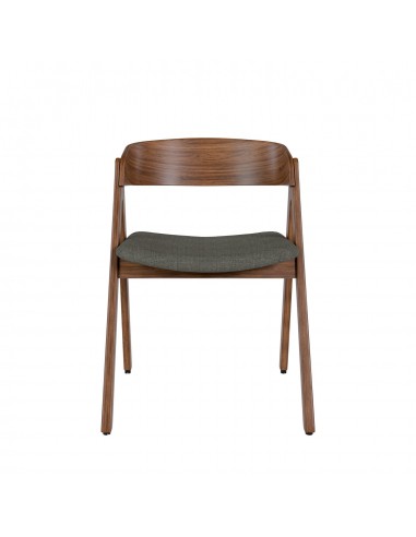 Silla nórdica Lazuli, tela, nogal