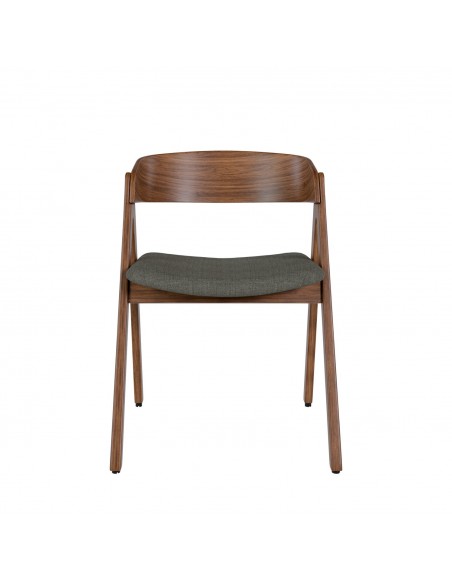 Silla nórdica Lazuli, tela, nogal