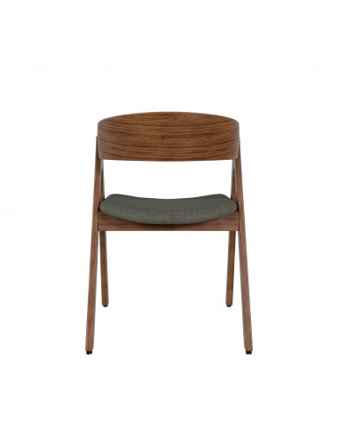 Cadeira nórdica Lazuli, tela, nogueira
