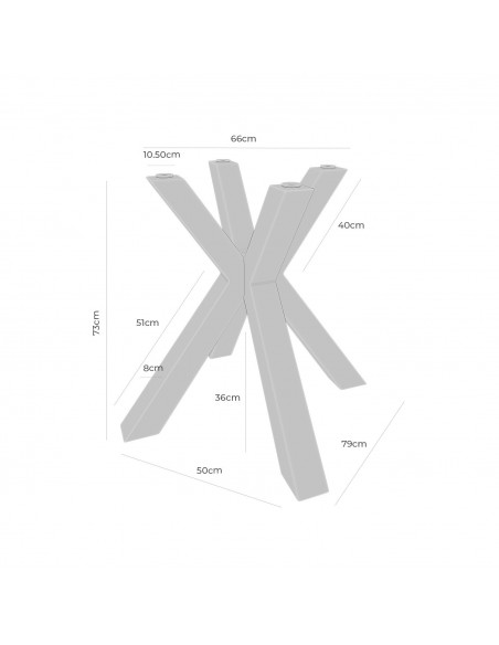 Mesa redonda de vidro Argo 100, base em aço preto
