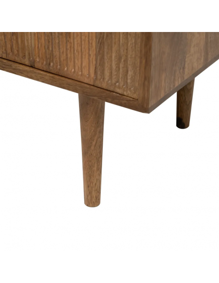 Mueble TV Mailen 150 x 40, 2 puertas y 2 huecos, madera de mango.