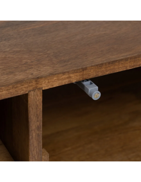 Mueble TV Mailen 150 x 40, 2 puertas y 2 huecos, madera de mango.