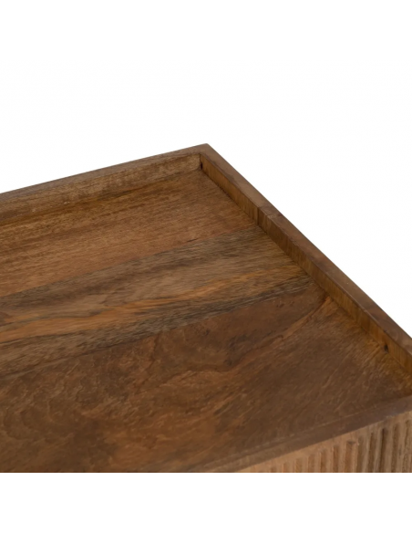 Mueble TV Mailen 150 x 40, 2 puertas y 2 huecos, madera de mango.