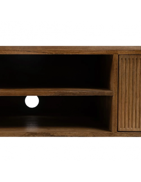 Móvel TV Mailen 150 x 40, 2 portas e 2 espaços, madeira manga.