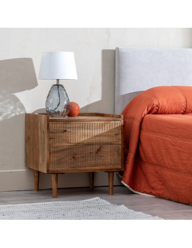 Mesita de noche Mailen 50 x 40 en madera de mango